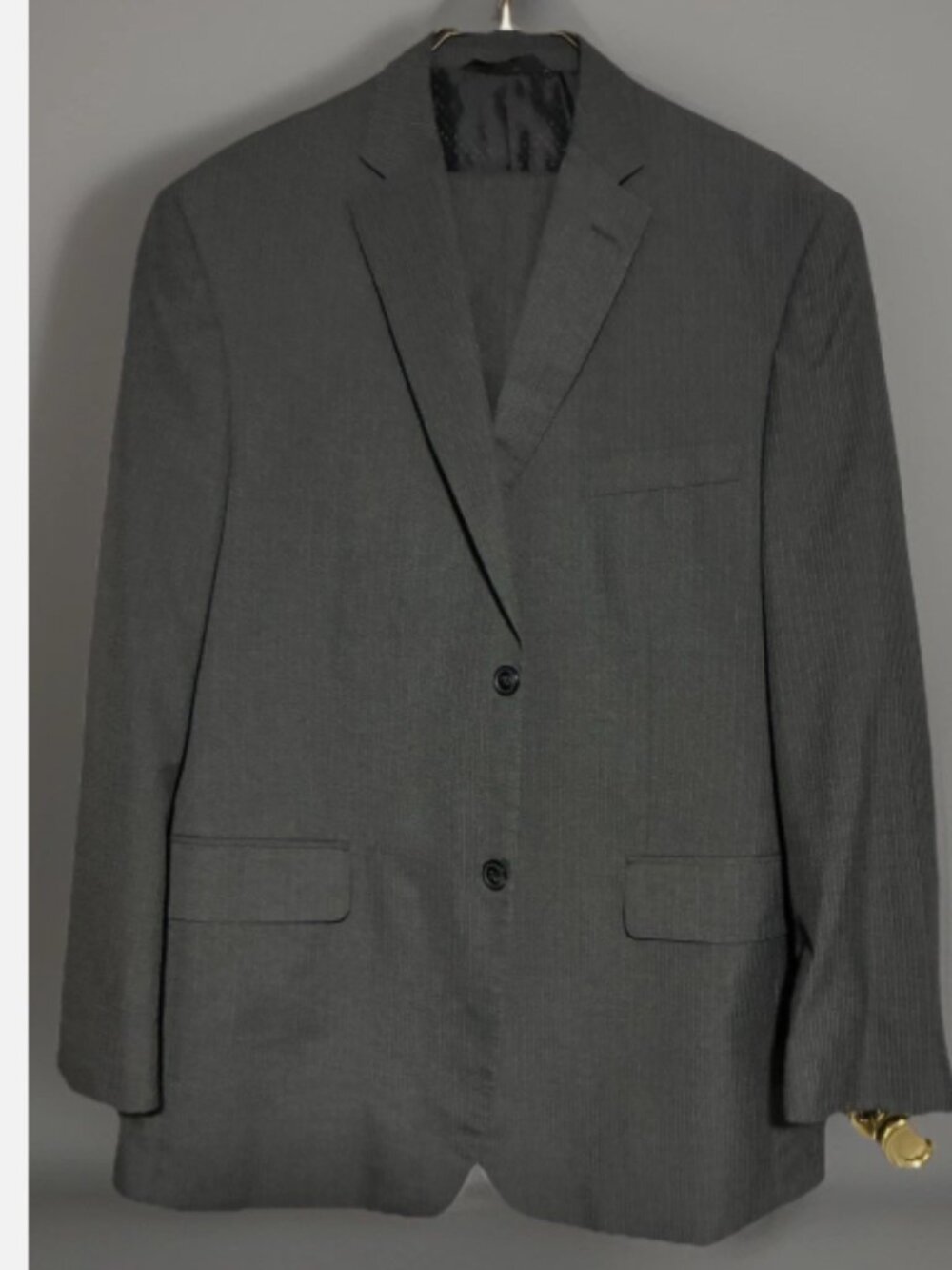 Haggar 2-Piece Suit Mens 44R Jacket Sport Coat + Dress Pants 38x32 Pleated